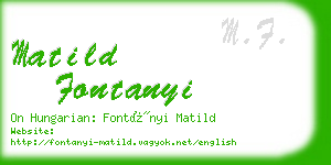 matild fontanyi business card